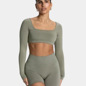 Femme Backless Longsleeve "Khaki"