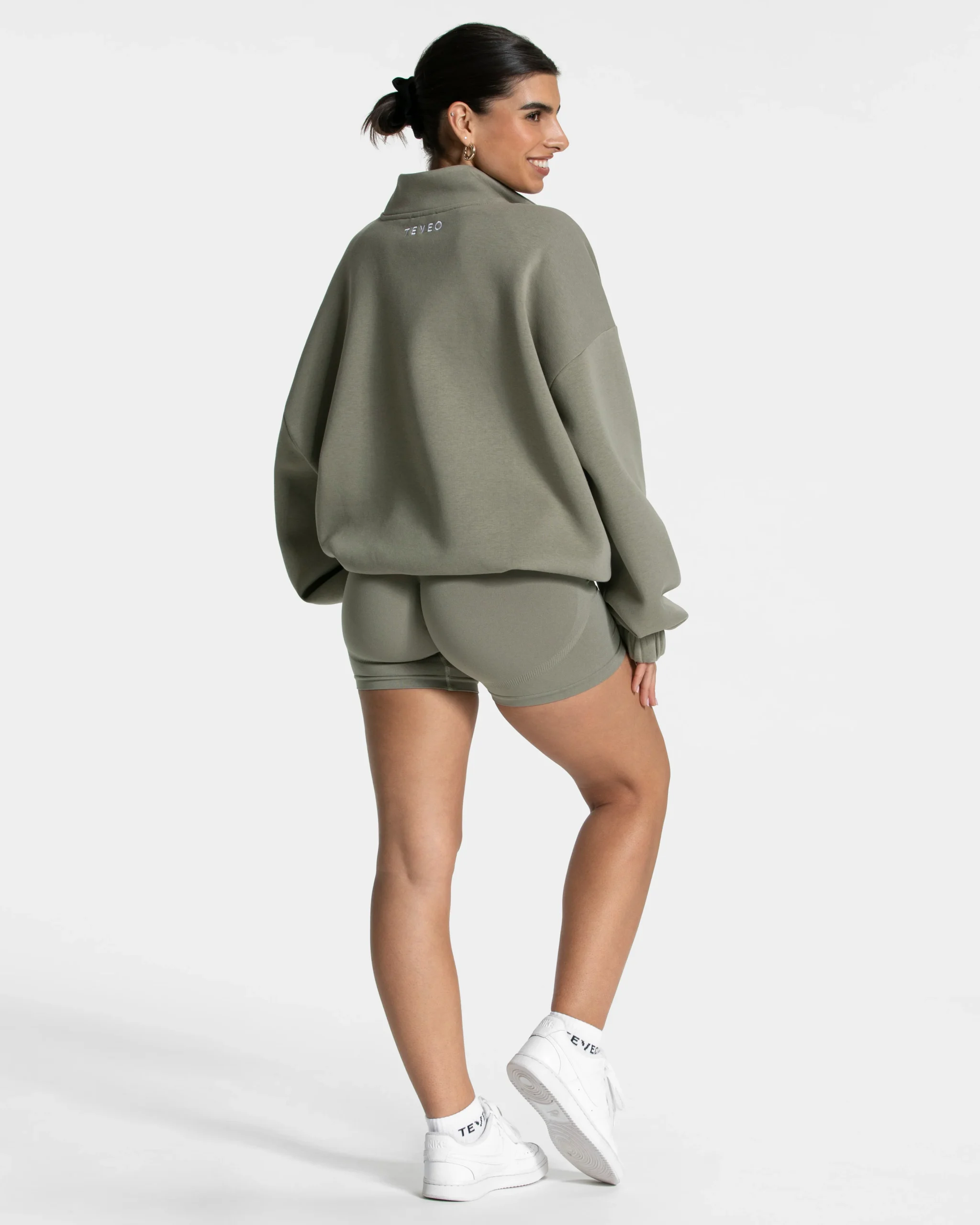 Femme Half Zip Sweater "Khaki" – Image 6