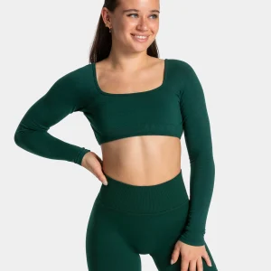 Femme Backless Longsleeve "Dunkelgrün"