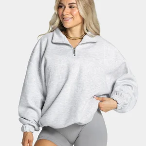 Femme Half Zip Sweater "Hellgrau"