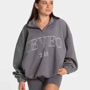 Femme Half Zip Sweater "Graphit"