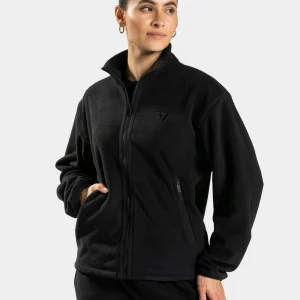 Fleece Zip Jacke "Schwarz"