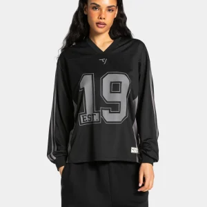 Football Polo Longsleeve "Schwarz"