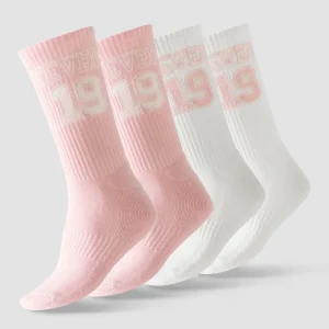 Football Socken "Rosa/Off White"
