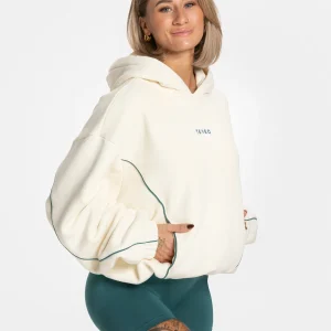 Contrastline Hooded Sweater "Off White"