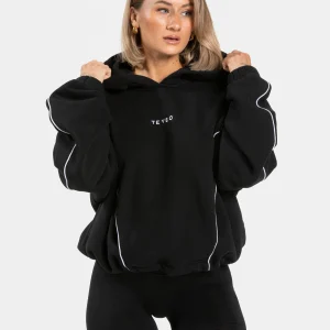 Contrastline Hooded Sweater "Schwarz"