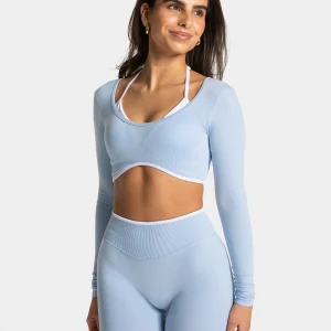 Contrastline Longsleeve "Babyblau"