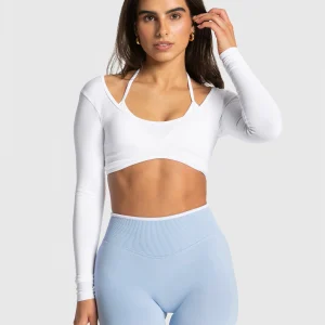 Contrastline Longsleeve "Weiß"