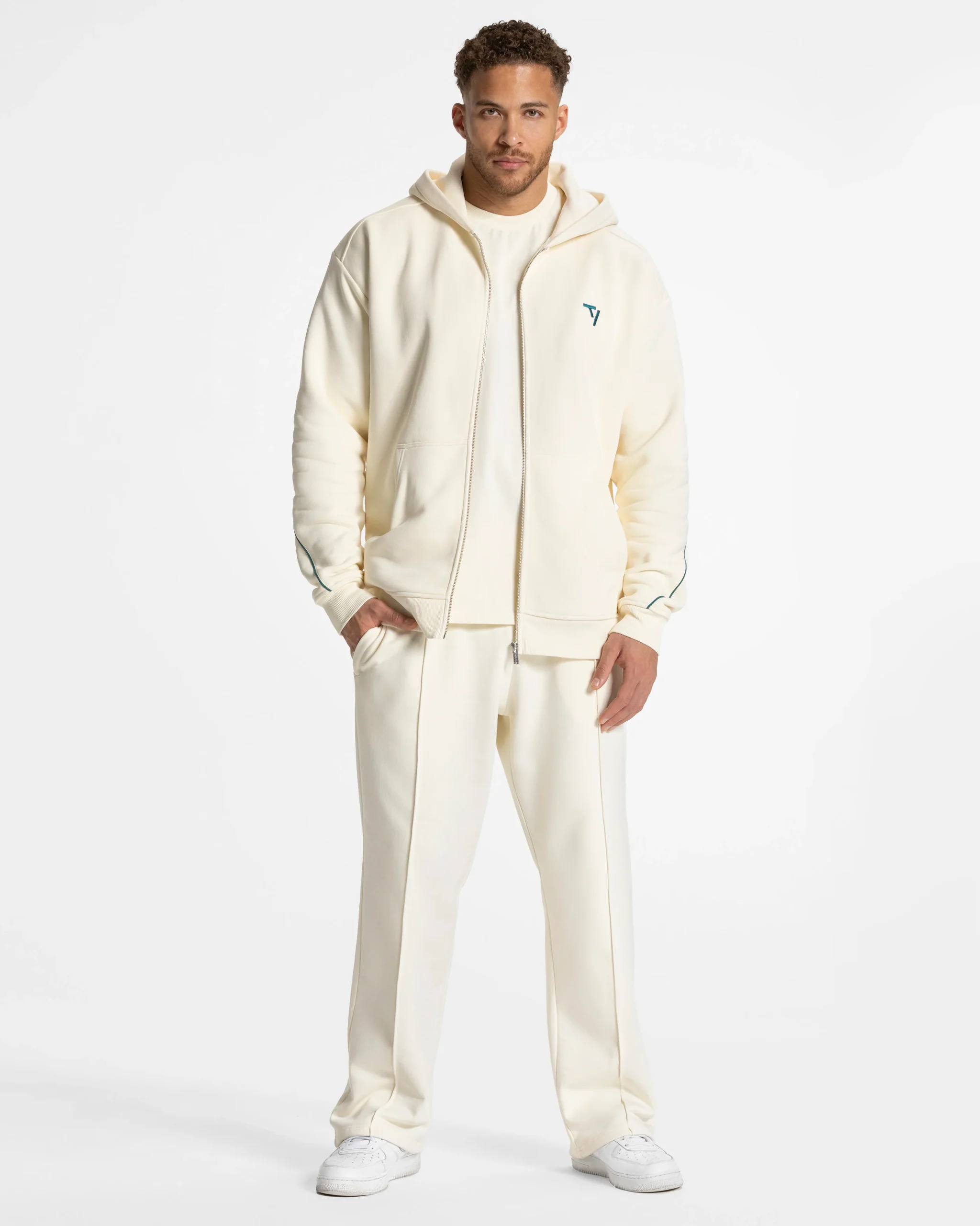 Contrastline Zip Jacke "Off White" – Image 4