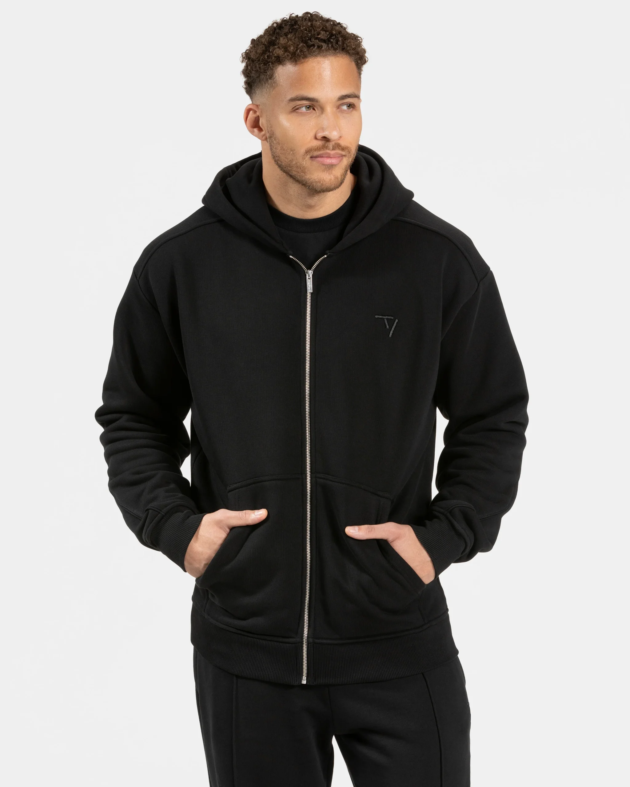 Contrastline Zip Jacke "Schwarz" – Image 2