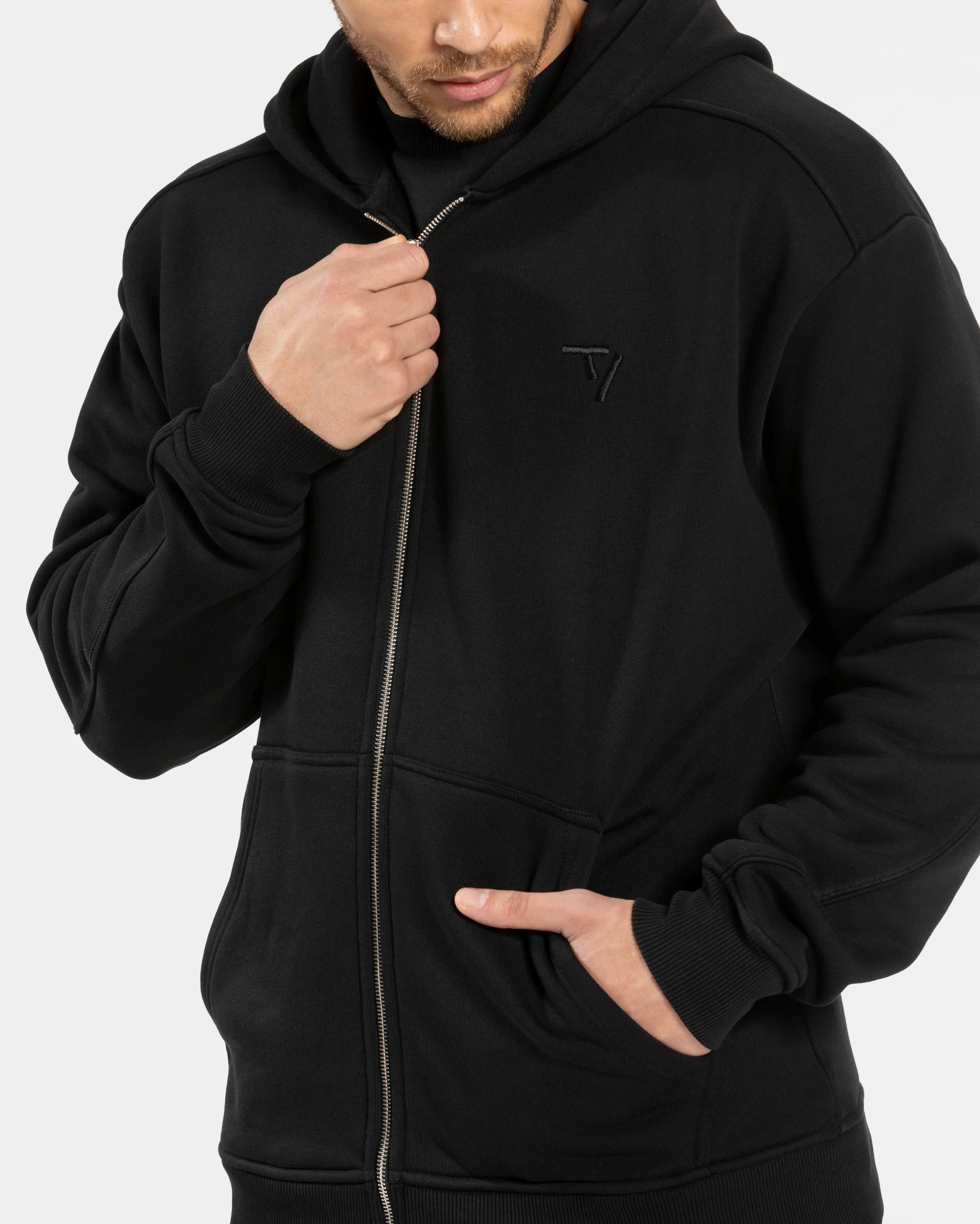 Contrastline Zip Jacke "Schwarz" – Image 5