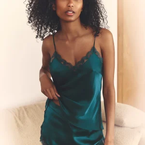 Top broderie - Emeraude