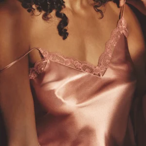 Top broderie - Rose Fumé