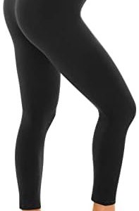 Legging de Sport pour Femme Taille Haute Noir – Idéal pour Entraînement, Gym et Sport