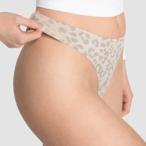 Seamless Padded Tanga (2er-Pack) "Leo Cream"