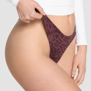 Seamless Padded Tanga (2er-Pack) "Leo Merlot"