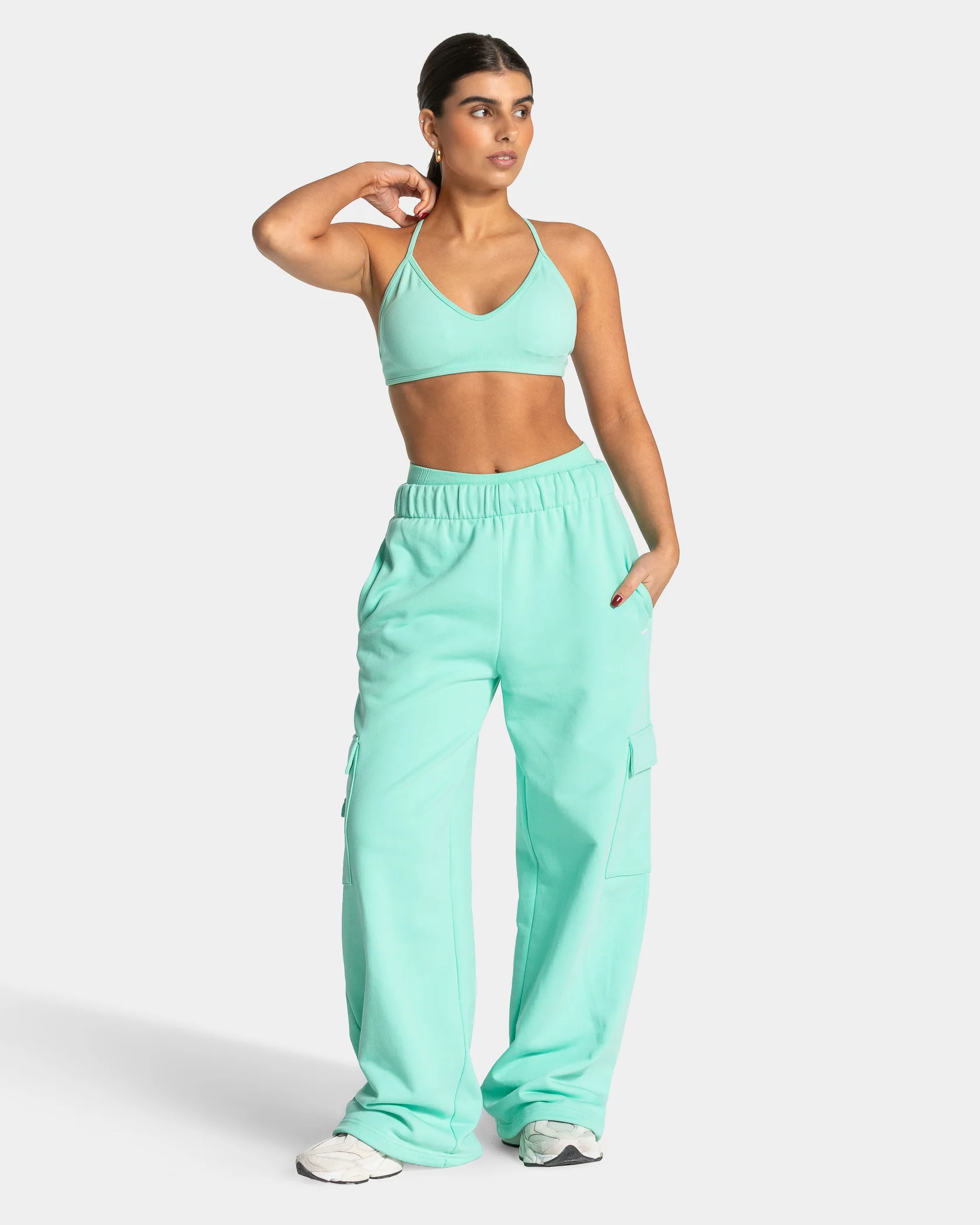 Lift Wide Leg Cargo Jogger Women "Mint" – Image 4