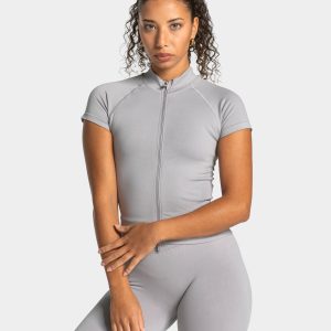 Lift Zip Shortsleeve "Hellgrau"