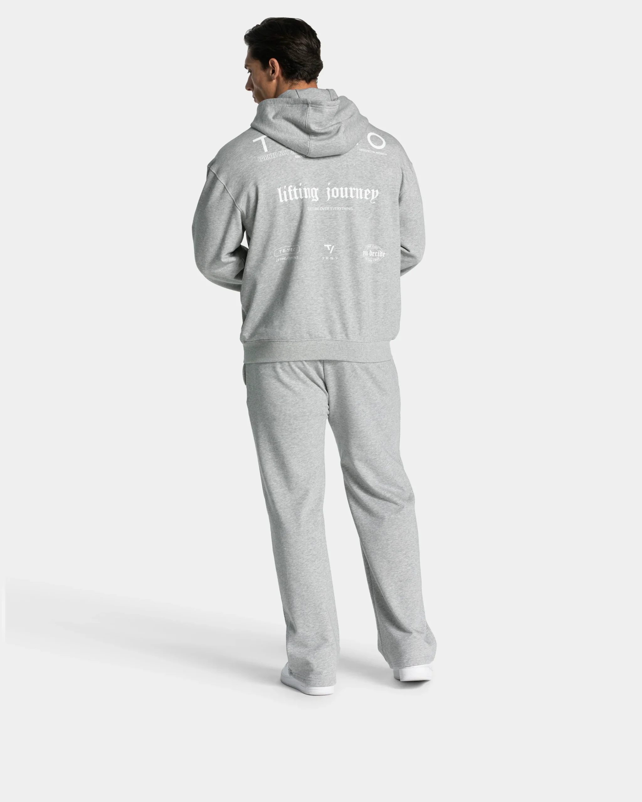 Lifting Journey Zip Hoodie "Hellgrau Meliert" – Image 6