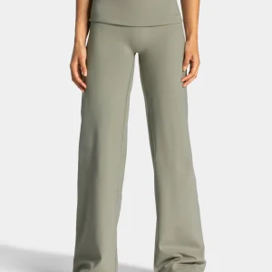 Mellow Fold Over Straight Leg Pants Regular "Khaki"