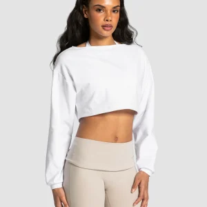 Mellow Cropped Longsleeve "Weiß"