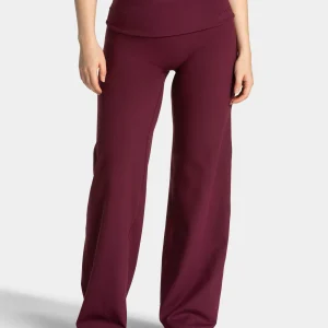 Mellow Fold Over Straight Leg Pants Tall "Pflaume"