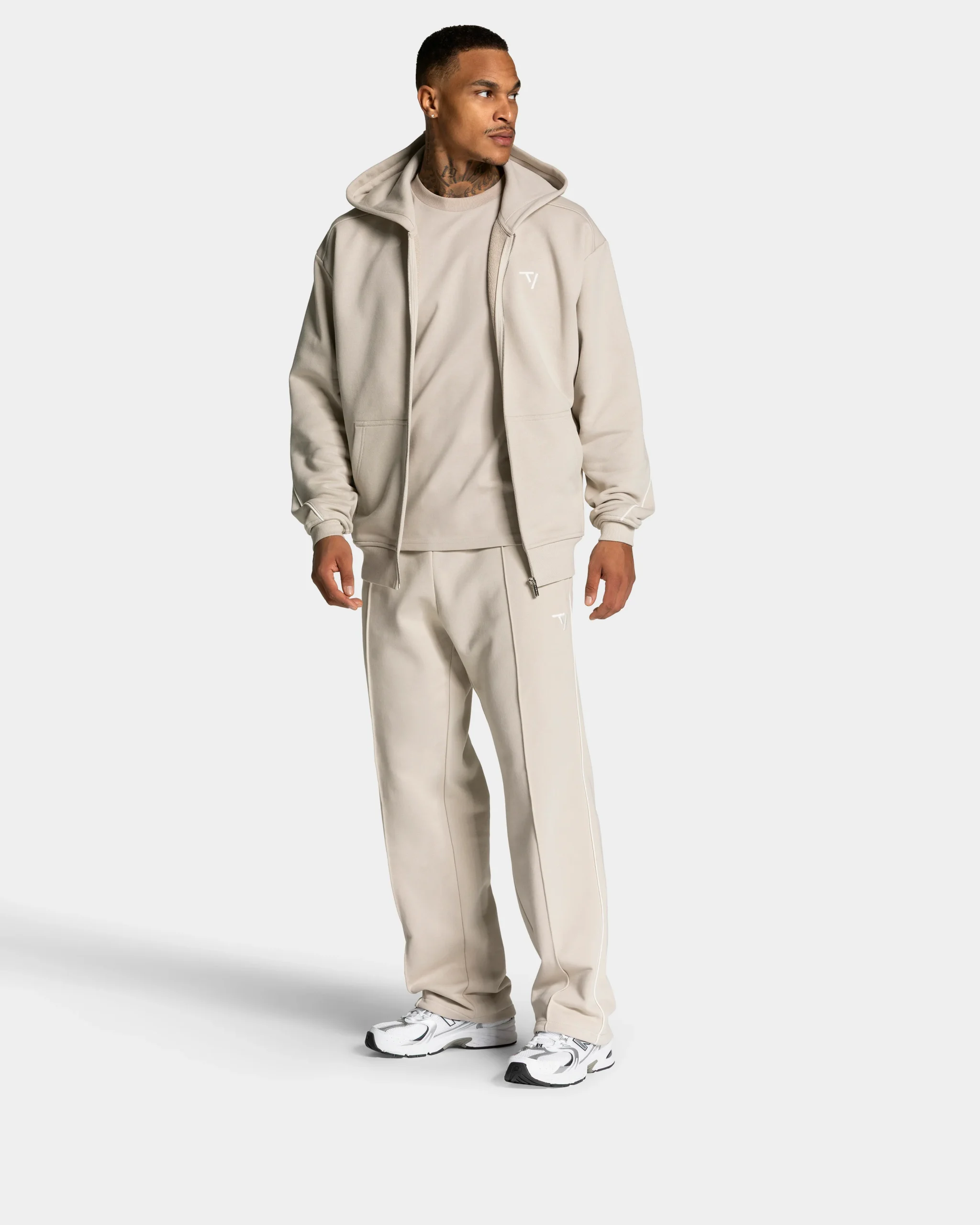 Contrastline Zip Jacke "Cream" – Image 4