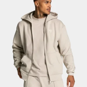 Contrastline Zip Jacke "Cream"