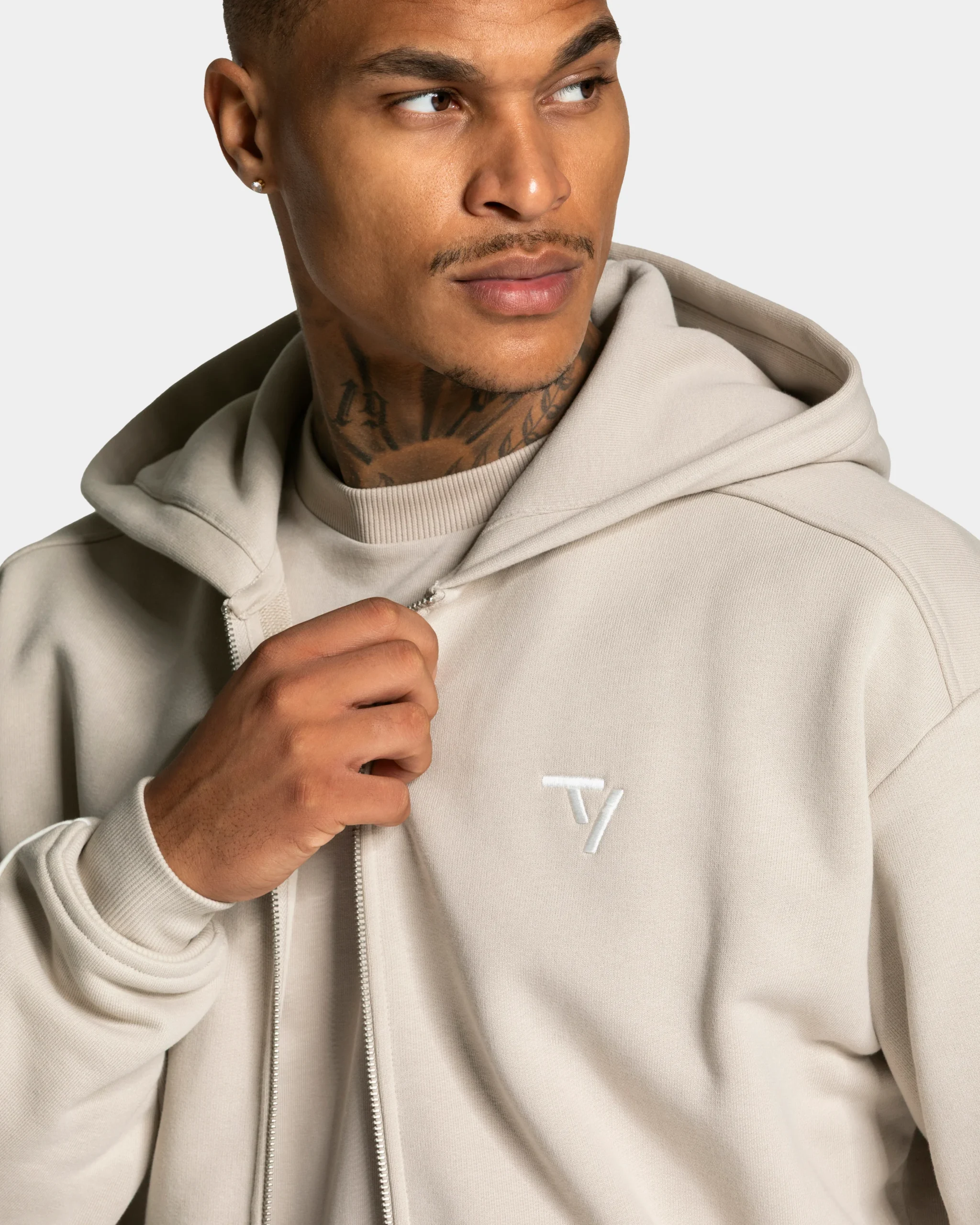 Contrastline Zip Jacke "Cream" – Image 5