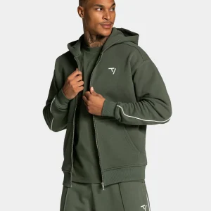 Contrastline Zip Jacke "Khaki"