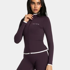 Soft Shaping Zip Jacke "Blackberry"