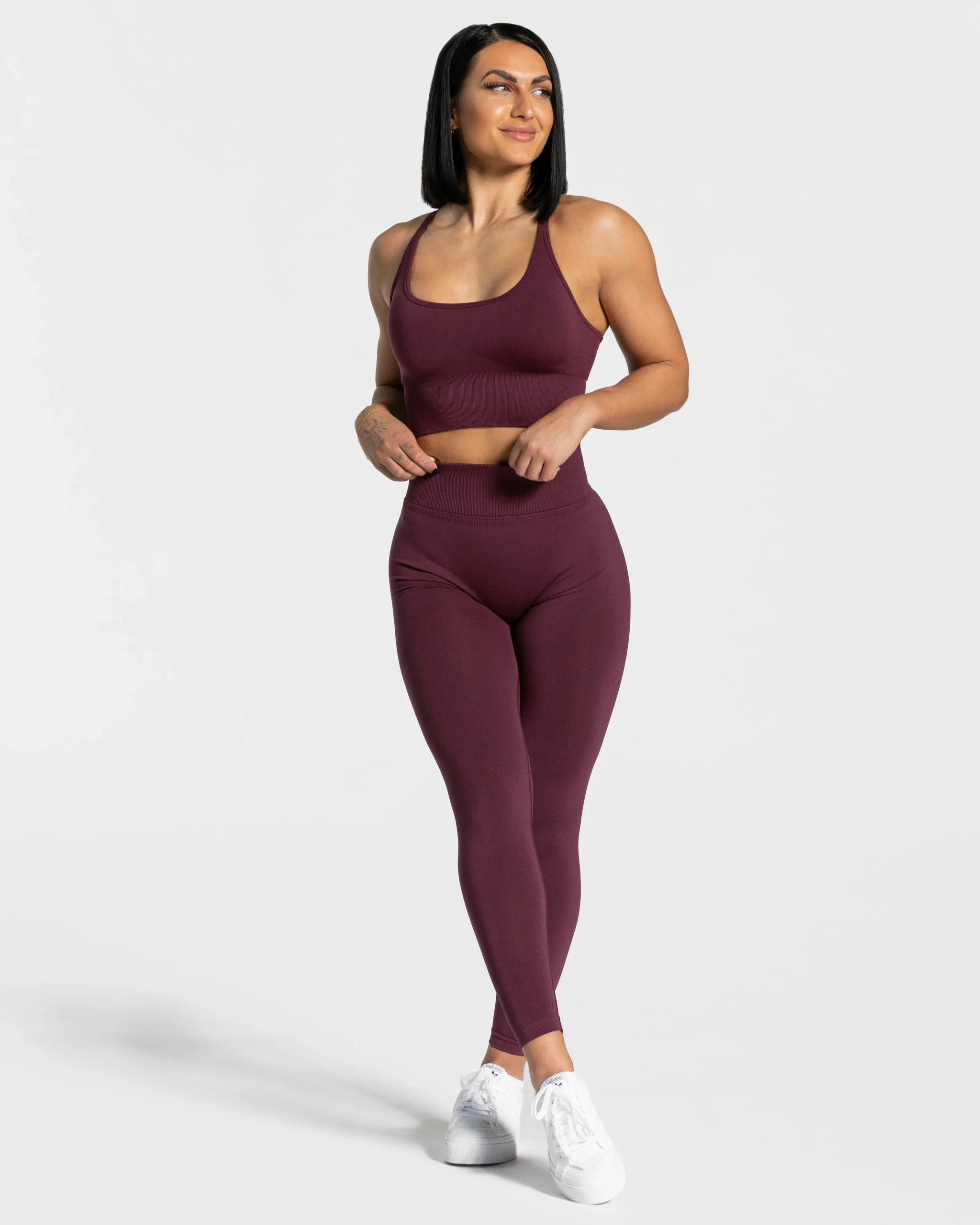 Statement Scrunch Leggings "Pflaume" – Image 4