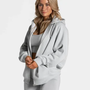 Statement Oversized Jacke "Hellgrau"