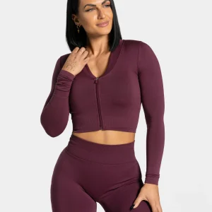 Statement Zip Jacke "Pflaume"