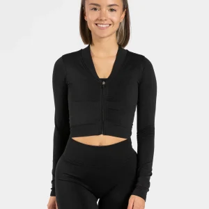 Statement Zip Jacke "Schwarz"