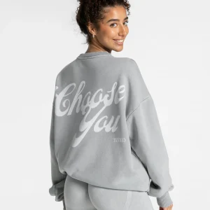 Acid Oversized Sweater "Hellgrau"