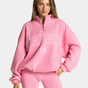 Femme Half Zip Sweater "Pink"