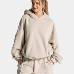 Contrastline Hooded Sweater "Cream"