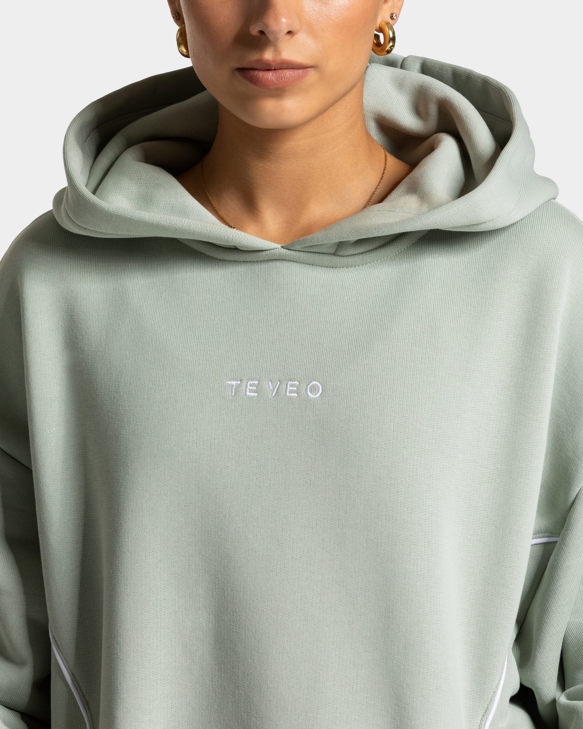 Contrastline Hooded Sweater "Pistachio" – Image 5