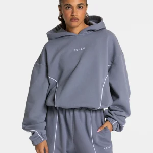 Contrastline Hooded Sweater "Eisgrau"