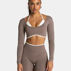 Contrastline Longsleeve "Mokka"