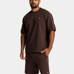Contrastline Oversized T-Shirt "Espresso"