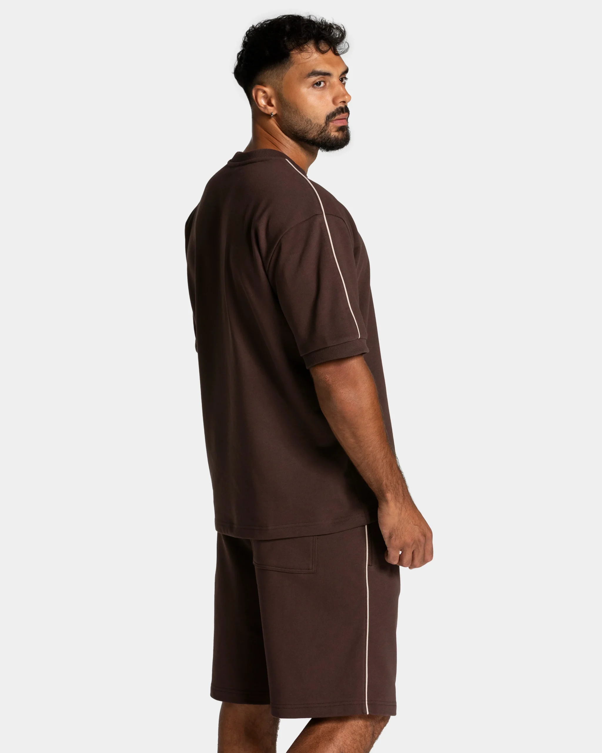 Contrastline Oversized T-Shirt "Espresso" – Image 3