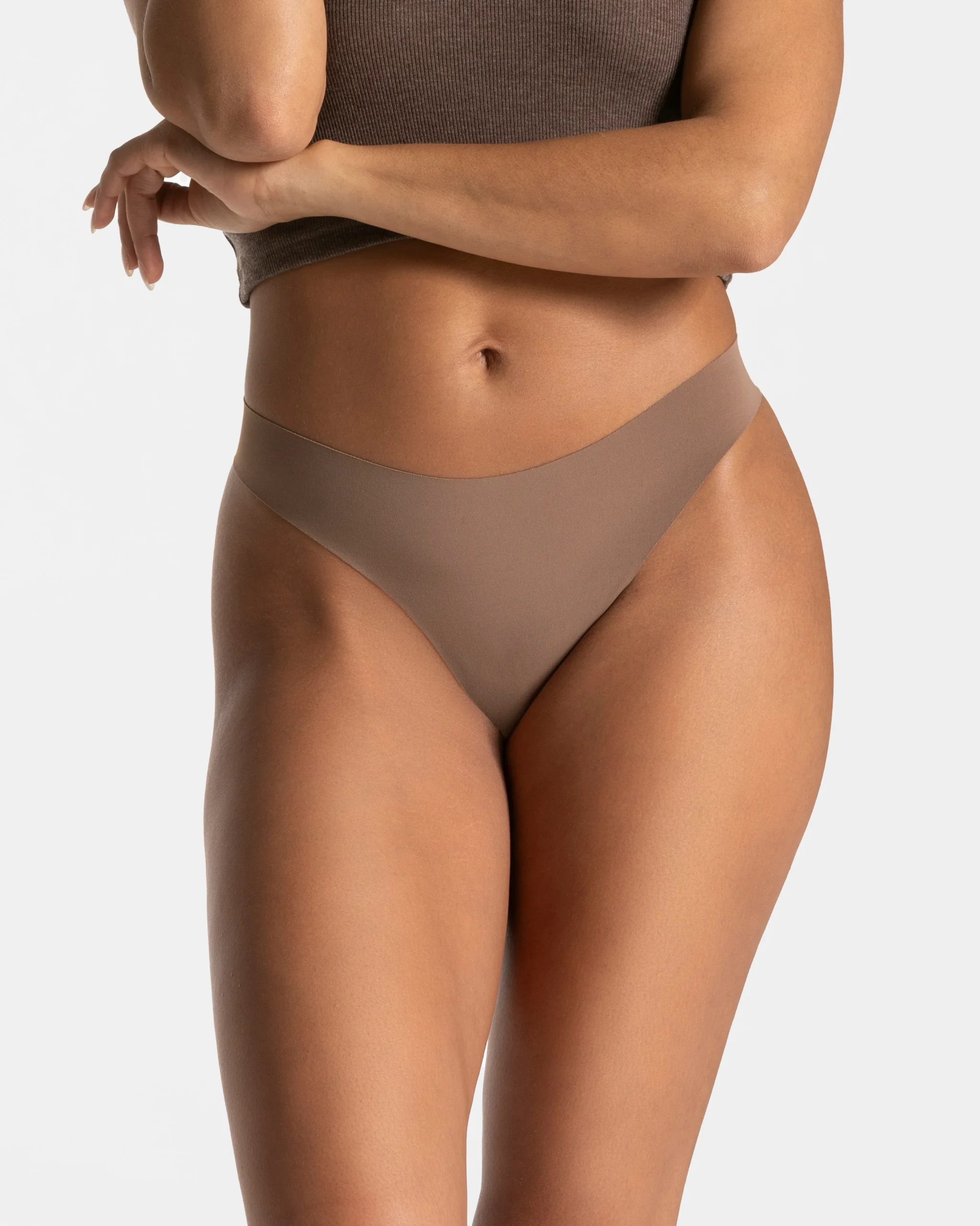 Seamless Padded Tanga (2er-Pack) "Kakao" – Image 2
