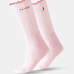 Valentine Ruffle Socken (2er-Pack) "Chili Rosa/Chili Weiß"