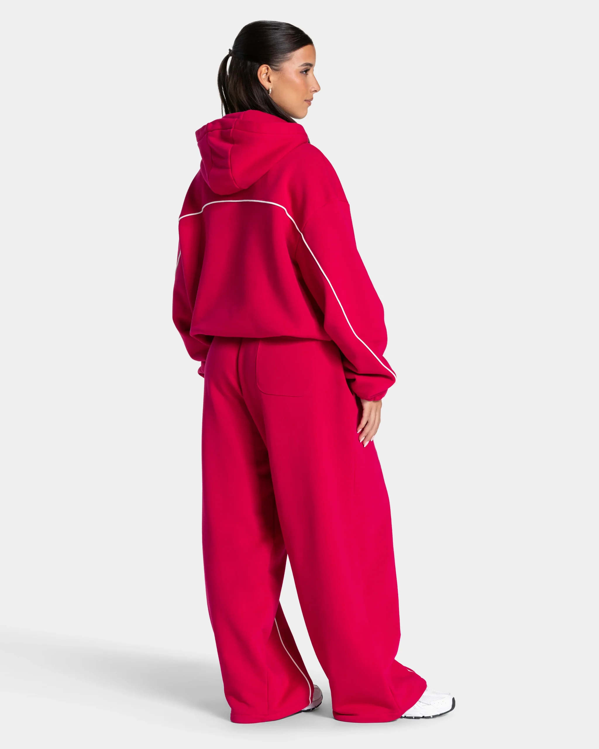 Contrastline Hooded Sweater "Raspberry" – Image 6