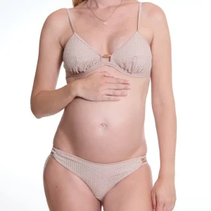 Bikini de maternité triangle Milos - Beige