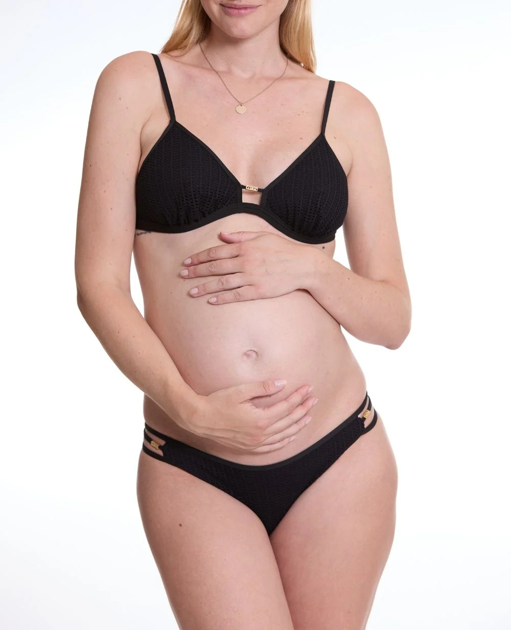 Bikini de maternité triangle Milos - Noir – Image 7