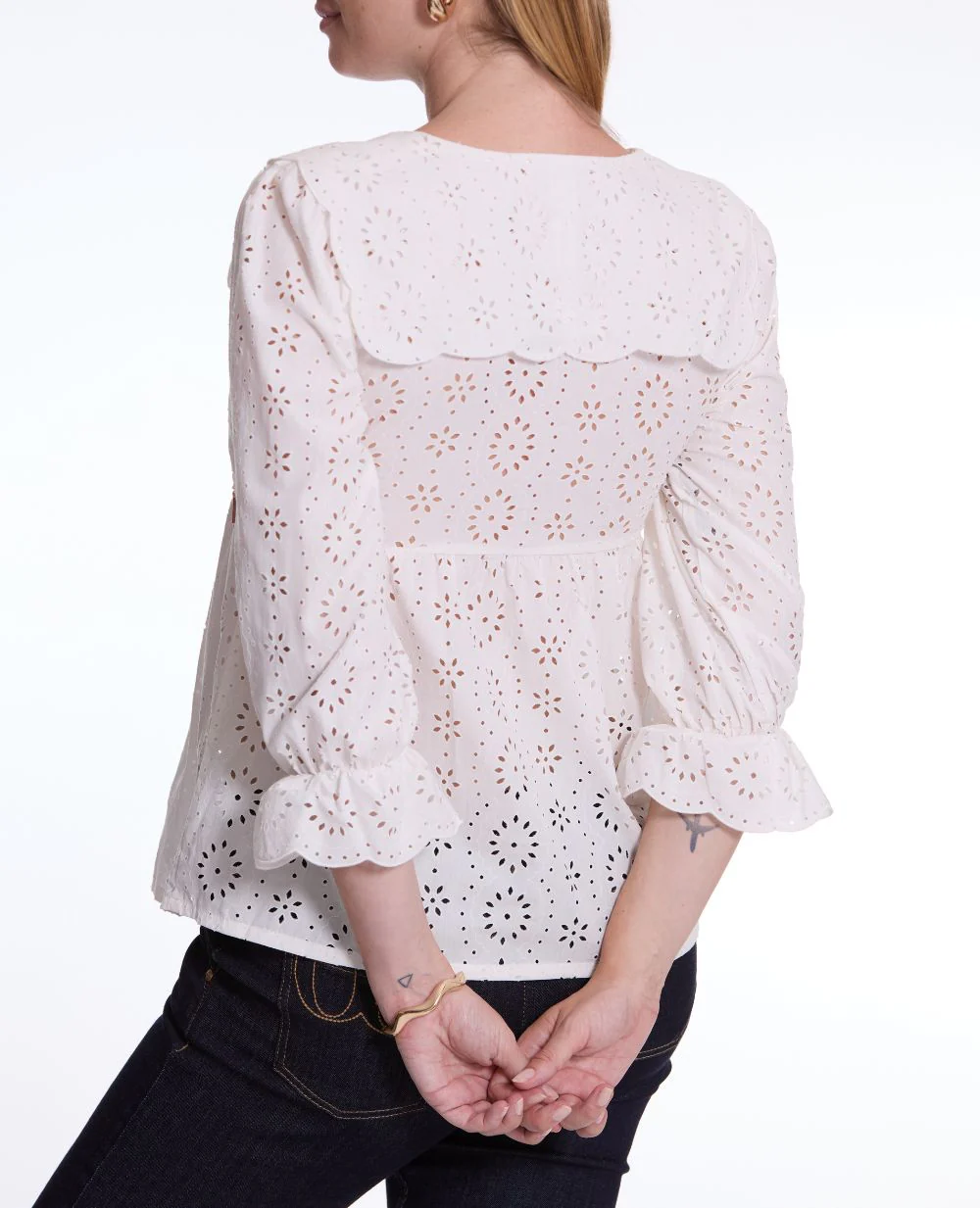 Blouse de grossesse et allaitement Clothilde - Blanc – Image 7