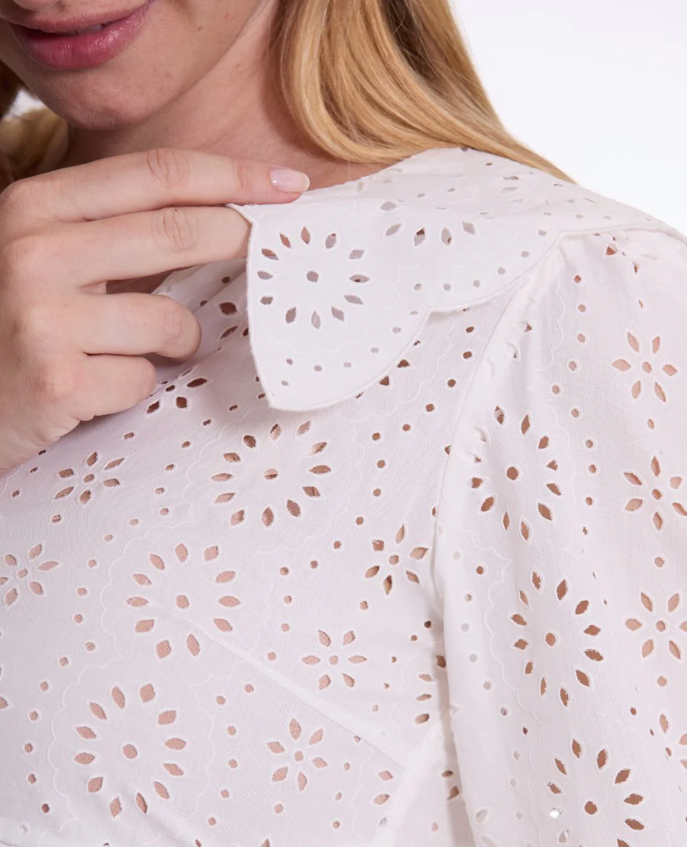 Blouse de grossesse et allaitement Clothilde - Blanc – Image 9